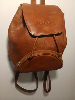 Vintage Leather Backpack By Joop - Sleek Everyday Carry